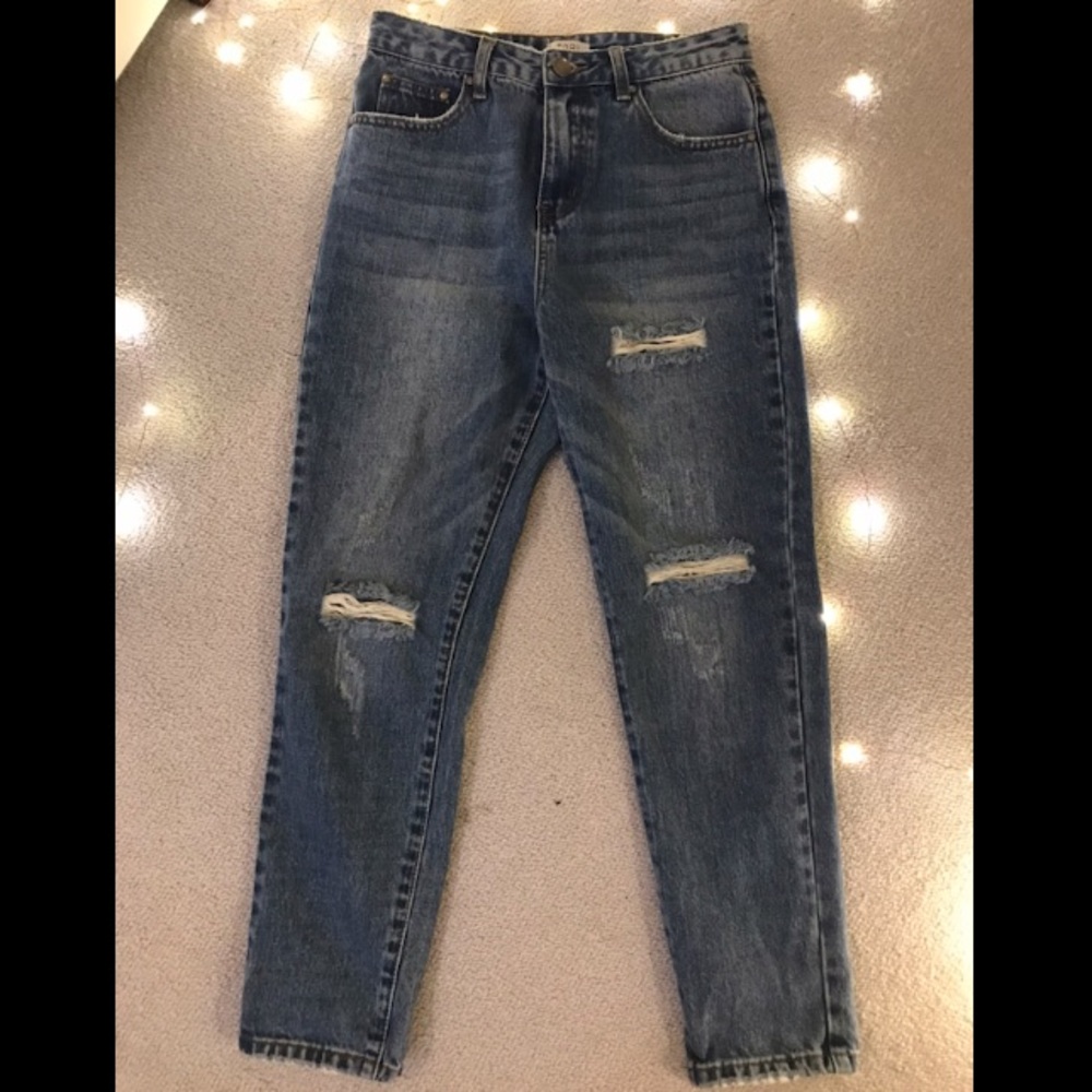 TOBI ripped mom jeans